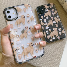 Load image into Gallery viewer, Golden Retrievers and Coffee Love iPhone Case-Cell Phone Accessories-Accessories, Dogs, Golden Retriever, iPhone Case-11