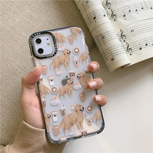Load image into Gallery viewer, Golden Retrievers and Coffee Love iPhone Case-Cell Phone Accessories-Accessories, Dogs, Golden Retriever, iPhone Case-3