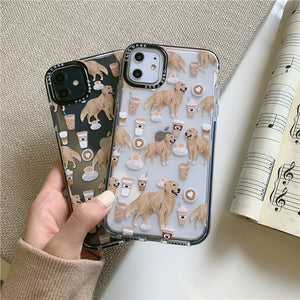 Golden Retrievers and Coffee Love iPhone Case-Cell Phone Accessories-Accessories, Dogs, Golden Retriever, iPhone Case-7