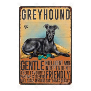 Why I Love My Greyhound Tin Poster - Series 1-Sign Board-Dogs, Greyhound, Home Decor, Sign Board, Whippet-Greyhound-1
