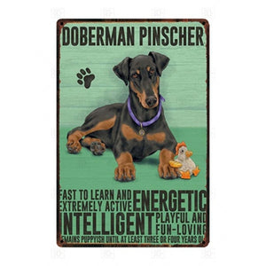 Why I Love My Old English Sheepdog Tin Poster - Series 1-Sign Board-Dogs, Home Decor, Old English Sheepdog, Sign Board-Doberman Pinscher-12