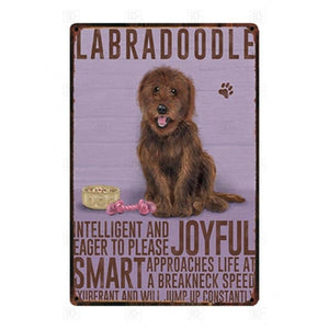 Why I Love My Doggo Tin Poster - Series 1-Sign Board-Dogs, Home Decor, Sign Board-Labradoodle - Red-16