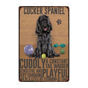 Why I Love My Old English Sheepdog Tin Poster - Series 1-Sign Board-Dogs, Home Decor, Old English Sheepdog, Sign Board-Cocker Spaniel - Black-7