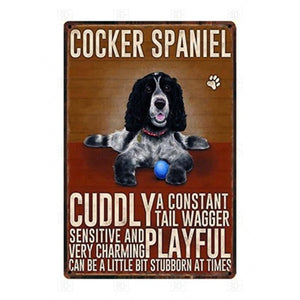 Why I Love My Doggo Tin Poster - Series 1-Sign Board-Dogs, Home Decor, Sign Board-Cocker Spaniel - Black and White-6