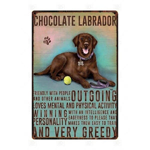 Why I Love My Doggo Tin Poster - Series 1-Sign Board-Dogs, Home Decor, Sign Board-Labrador - Chocolate-18