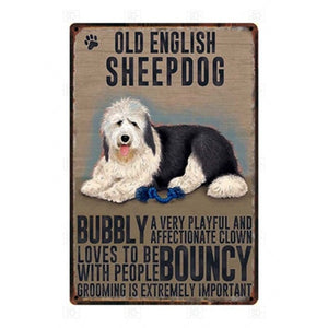 Why I Love My Whippet Tin Poster - Series 1-Sign Board-Dogs, Home Decor, Sign Board, Whippet-Old English Sheepdog-23