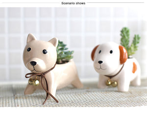 Shiba Inu Love Ceramic Succulent Flower Pot-Home Decor-Dogs, Flower Pot, Home Decor, Shiba Inu-9