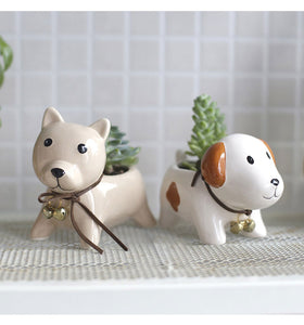 Shiba Inu Love Ceramic Succulent Flower Pot-Home Decor-Dogs, Flower Pot, Home Decor, Shiba Inu-12