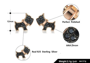 Scottish Terrier Love Silver Earrings-Dog Themed Jewellery-Dogs, Earrings, Jewellery, Scottish Terrier-6