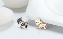 Load image into Gallery viewer, Scottish Terrier Love Silver Earrings-Dog Themed Jewellery-Dogs, Earrings, Jewellery, Scottish Terrier-7