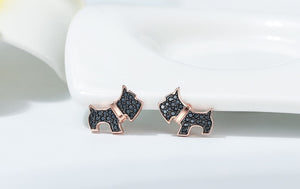 Scottish Terrier Love Silver Earrings-Dog Themed Jewellery-Dogs, Earrings, Jewellery, Scottish Terrier-8