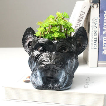 Scottish Terrier Love Decorative Flower Pot-Home Decor-Dogs, Flower Pot, Home Decor, Scottish Terrier-1