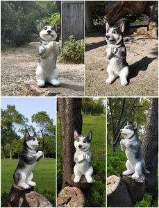 Namaste Husky Garden Statue-Home Decor-Dogs, Home Decor, Siberian Husky, Statue-2