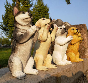 Namaste Husky Garden Statue-Home Decor-Dogs, Home Decor, Siberian Husky, Statue-6