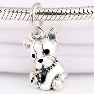 French Bulldog Love Silver Pendant-Dog Themed Jewellery-Boston Terrier, Dogs, Jewellery, Pendant-1