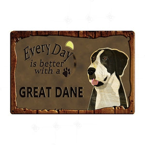 Every Day is Better with my Brittany Spaniel Tin Poster - Series 1-Sign Board-Brittany Spaniel, Dogs, Home Decor, Sign Board-Great Dane - Mantle-19