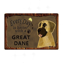 Load image into Gallery viewer, Every Day is Better with my Doggo Tin Poster - Series 1-Sign Board-Dogs, Home Decor, Sign Board-Great Dane - Fawn - Floppy Ears-14