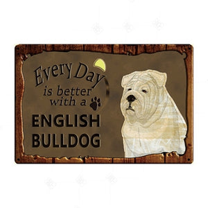 Every Day is Better with my Doggo Tin Poster - Series 1-Sign Board-Dogs, Home Decor, Sign Board-English Bulldog-10