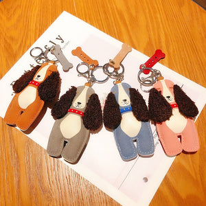 Fuzzy Long-Eared Cocker Spaniel Leather Keychains-Accessories-Accessories, Cocker Spaniel, Dogs, Keychain-7