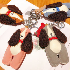 Fuzzy Long-Eared Cocker Spaniel Leather Keychains-Accessories-Accessories, Cocker Spaniel, Dogs, Keychain-3