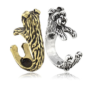 3D Affenpinscher Finger Wrap Rings-Dog Themed Jewellery-Affenpinscher, Dogs, Jewellery, Ring-8