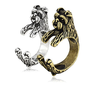 3D Affenpinscher Finger Wrap Rings-Dog Themed Jewellery-Affenpinscher, Dogs, Jewellery, Ring-7
