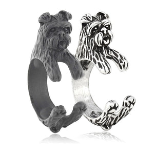 3D Affenpinscher Finger Wrap Rings-Dog Themed Jewellery-Affenpinscher, Dogs, Jewellery, Ring-9