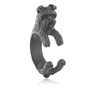 3D Affenpinscher Finger Wrap Rings-Dog Themed Jewellery-Affenpinscher, Dogs, Jewellery, Ring-6
