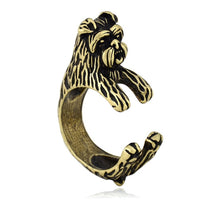 Load image into Gallery viewer, 3D Affenpinscher Finger Wrap Rings-Dog Themed Jewellery-Affenpinscher, Dogs, Jewellery, Ring-Resizable-Antique Bronze-4