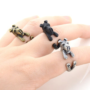 3D Welsh Terrier Finger Wrap Rings-Dog Themed Jewellery-Dogs, Jewellery, Ring, Welsh Terrier-1