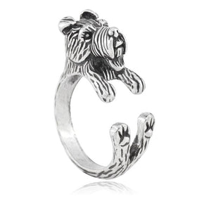 3D Welsh Terrier Finger Wrap Rings-Dog Themed Jewellery-Dogs, Jewellery, Ring, Welsh Terrier-3