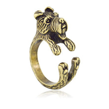 Load image into Gallery viewer, 3D Welsh Terrier Finger Wrap Rings-Dog Themed Jewellery-Dogs, Jewellery, Ring, Welsh Terrier-Resizable-Antique Bronze-4