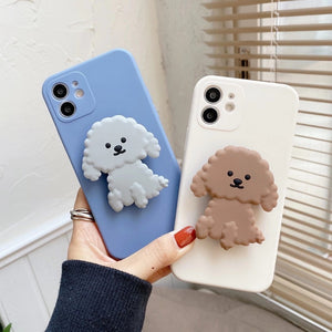 Doodle Love iPhone Case and Tabletop Stand-Cell Phone Accessories-Accessories, Dogs, Doodle, Goldendoodle, iPhone Case, Toy Poodle-1