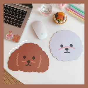 Cutest  Brown Doodle Love Mousepad-Accessories-Accessories, Dogs, Doodle, Goldendoodle, Home Decor, Mouse Pad, Toy Poodle-1