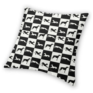 Black and White Greyhound Love Cushion Cover-Home Decor-Cushion Cover, Dogs, Greyhound, Home Decor-6