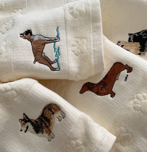 Doggo Love Large Embroidered Cotton Towels - Series 1-Home Decor-Dogs, Home Decor, Towel-24