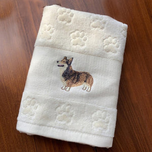 Doggo Love Large Embroidered Cotton Towels - Series 1-Home Decor-Dogs, Home Decor, Towel-Corgi-9