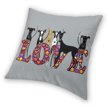 Load image into Gallery viewer, Greyhound and Whippet Love Cushion Cover-Home Decor-Cushion Cover, Dogs, Greyhound, Home Decor, Whippet-6