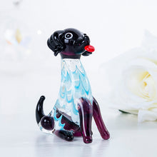Load image into Gallery viewer, Black Labrador Love Handmade Glass Figurine-Home Decor-Black Labrador, Dogs, Figurines, Home Decor, Labrador-1