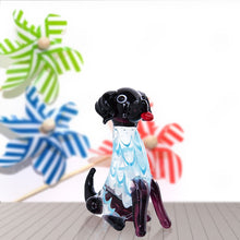 Load image into Gallery viewer, Black Labrador Love Handmade Glass Figurine-Home Decor-Black Labrador, Dogs, Figurines, Home Decor, Labrador-6