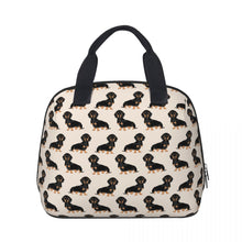 Load image into Gallery viewer, Black and Tan Dachshund Love Shell Shaped Lunch Bag-Accessories-Accessories, Bags, Dachshund, Dogs, Lunch Bags-13