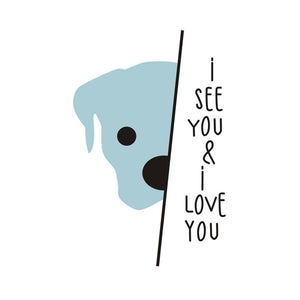 I See You and I Love You Boxer Poster-Home Decor-Boxer, Dogs, Home Decor, Poster-15x20 cm or 5.9”x 7.9”-Boxer-1