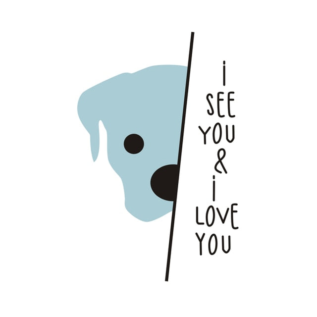 I See You and I Love You Boxer Poster-Home Decor-Boxer, Dogs, Home Decor, Poster-15x20 cm or 5.9”x 7.9”-Boxer-1