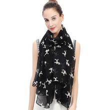 Load image into Gallery viewer, Infinite Poodle Love Womens Scarves-Accessories-Accessories, Dogs, Poodle, Scarf-Black-3