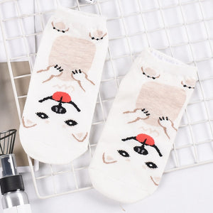 Doggo Love Womens Cotton Socks-Apparel-Accessories, Dogs, Socks-Pomeranian / American Eskimo Dog / Spitz-Ankle Length-15