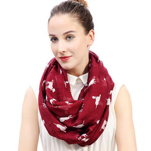 Load image into Gallery viewer, I Love Labradors Infinity Loop Scarves-Accessories-Accessories, Dogs, Labrador, Scarf-Maroon-3