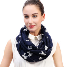 Load image into Gallery viewer, I Love Poodles Infinity Loop Scarves-Accessories-Accessories, Dogs, Poodle, Scarf-Dark Blue-3