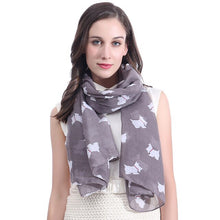 Load image into Gallery viewer, Infinite Scottish Terrier Love Womens Scarves-Accessories-Accessories, Dogs, Scarf, Scottish Terrier-Taupe Grey-1