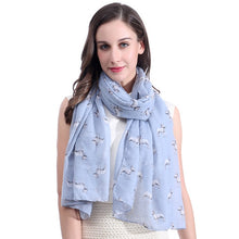 Load image into Gallery viewer, Infinite Bull Terrier Love Womens Scarves-Accessories-Accessories, Bull Terrier, Dogs, Scarf-Light Blue-2