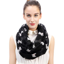 Load image into Gallery viewer, I Love Scottish Terriers Infinity Loop Scarves-Accessories-Accessories, Dogs, Scarf, Scottish Terrier-Black-2